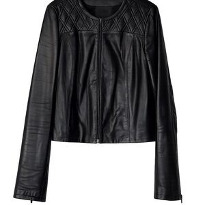 ‘MISS WU’ by Jason Wu Quilted Black Leather Jacket